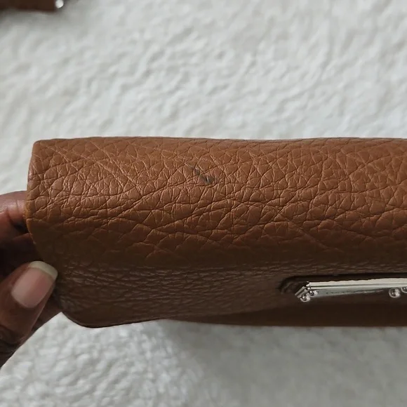 Nine West Crossbody Purse Convertible Wristlet Bag Brown Detachable Strap - Picture 11 of 12